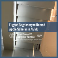 Eugene Bagdasaryan Named Apple Scholar in AI/ML