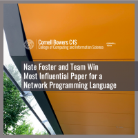 Nate Foster and Team Win Most Influential Paper for a Network Programming Language
