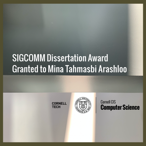 SIGCOMM Dissertation Award Granted to Mina Tahmasbi Arashloo