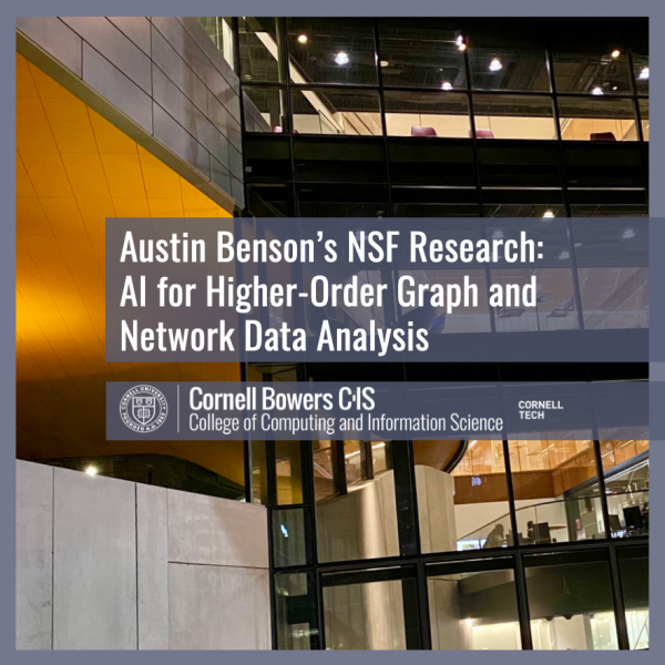 Austin Benson's NSF Research: AI for Higher-Order Graph and Network Data Analysis