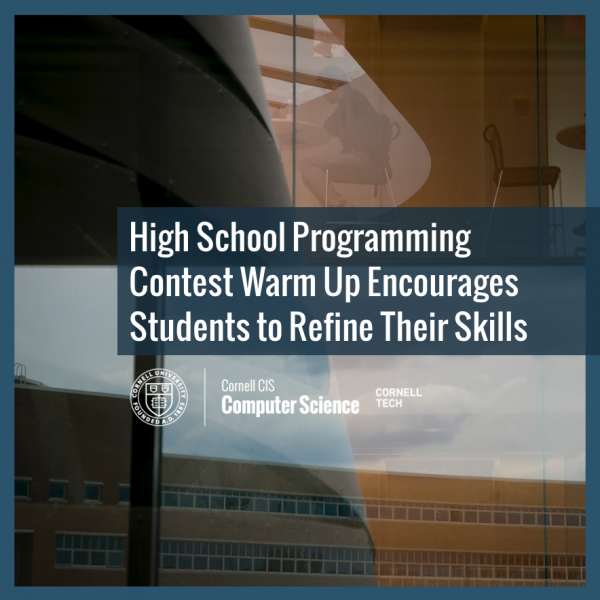 High School Programming Contest Warm Up Encourages Students to Refine Their Skills