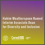 Hakim Weatherspoon Named Interim Associate Dean for Diversity and Inclusion 